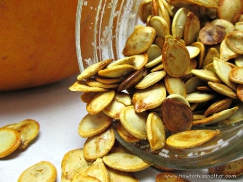 toast pumpkin seeds