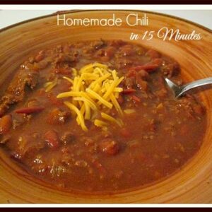 15 Minute Suppers - Homemade Beef & Bean Chili
