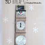 Easy 3D Burlap Snowman Craft Wall Hanging