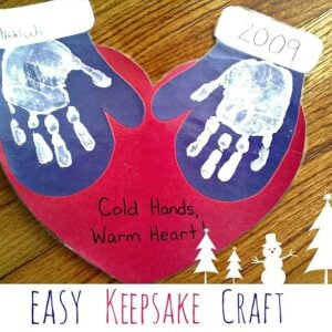 Easy Kid's Handprint Keepsake Craft Makes A Great Gift