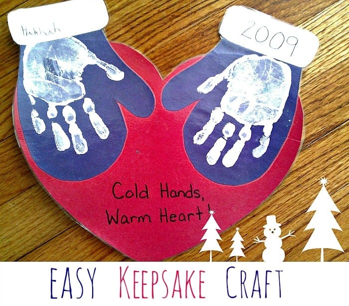 Easy Kid's Handprint Keepsake Craft Makes A Great Gift 