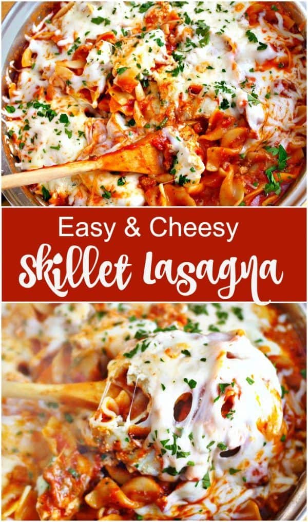 Easy Skillet Lasagna- The BEST way to get your lasagna fix!