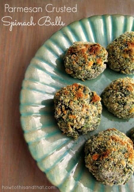 Parmesan Crusted Spinach Balls With Feta Cheese