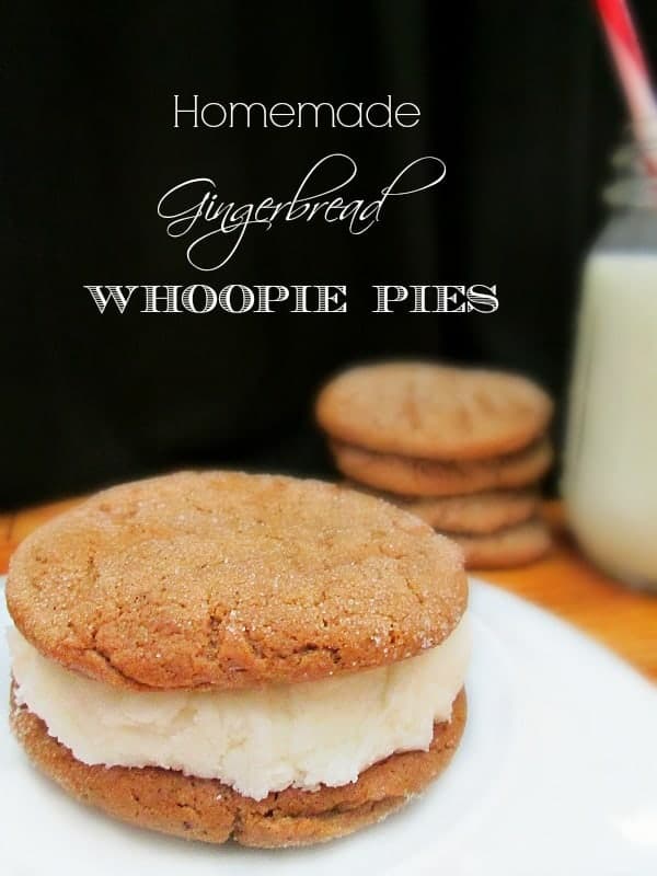 Homemade Gingerbread Whoopie Pies With Cream Cheese Filling.