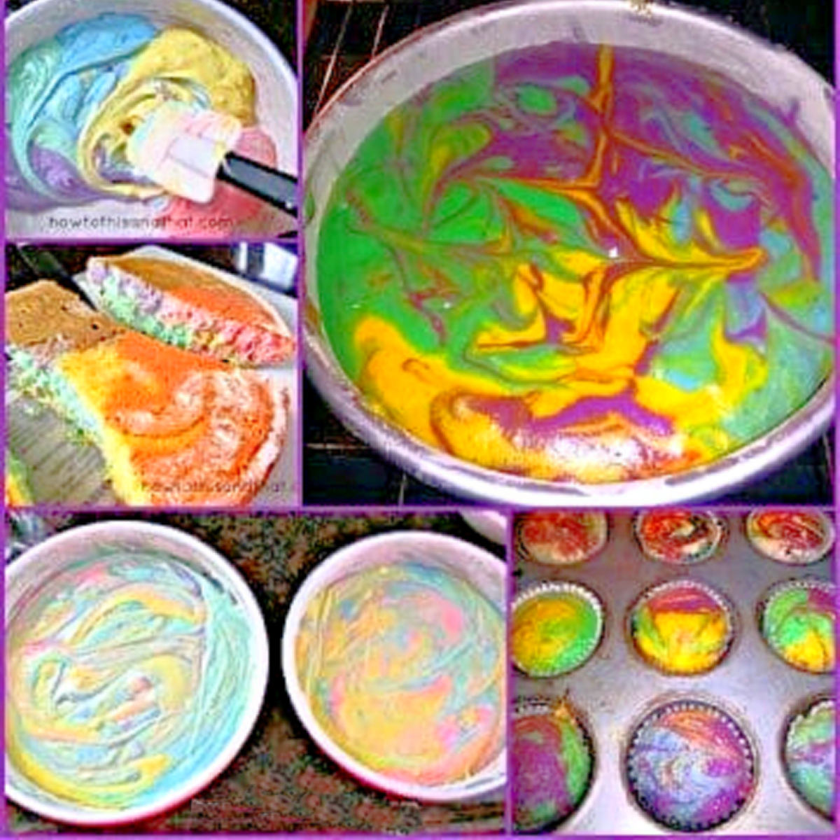 how to tie dye a cake image.