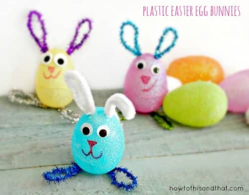 Plastic Egg Easter Bunnies Craft Project 