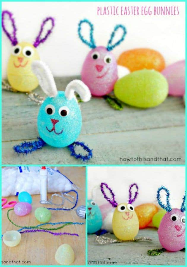 Plastic Egg Easter Bunnies Craft Project   6