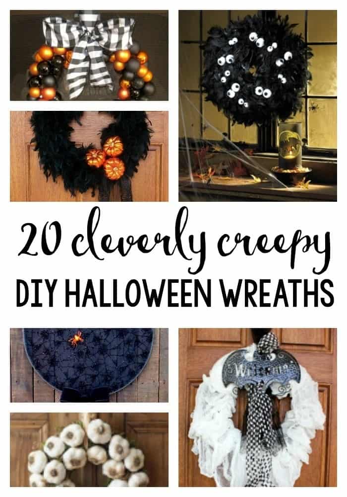 20 Cleverly Creepy DIY Halloween Wreaths