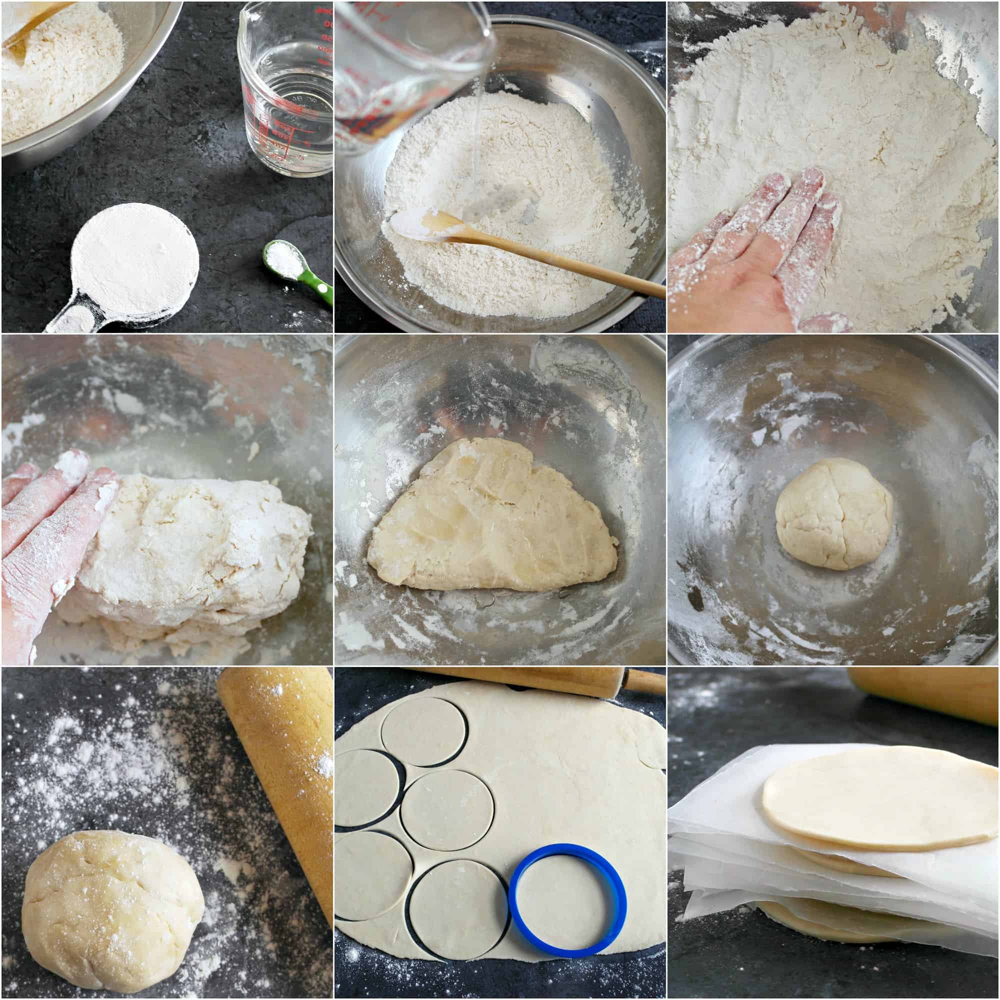 Homemade potsticker wrappers