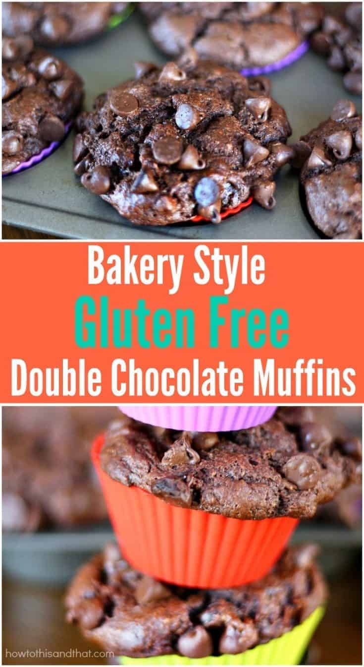 Bakery Style Gluten Free Double Chocolate Muffins