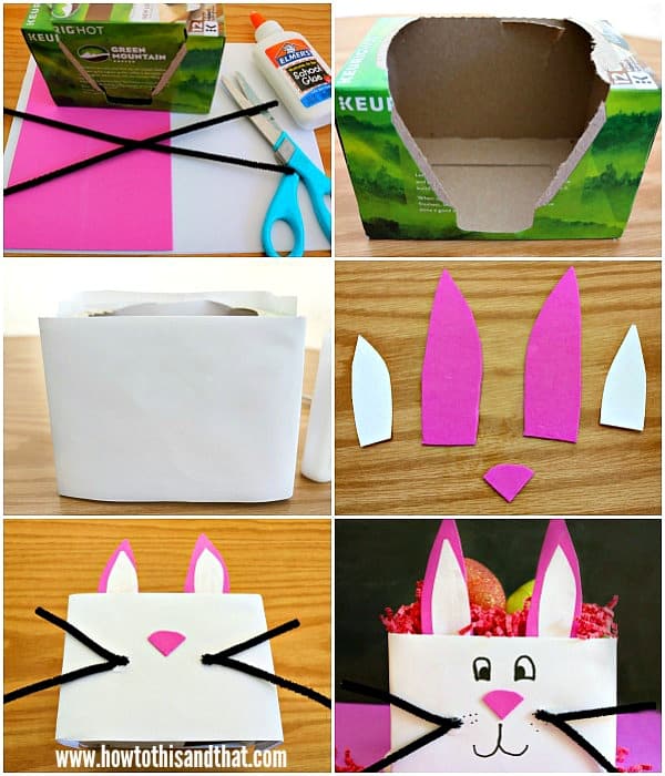 Easy Easter Bunny Basket Craft- DIY Kids