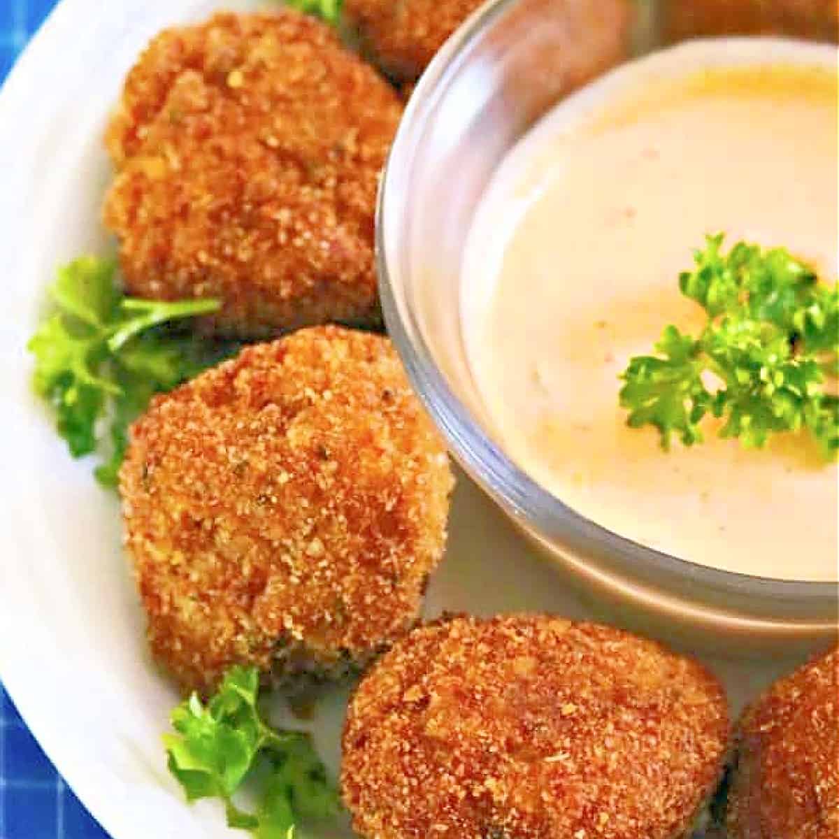 bite sized crab cake appetizer recipe.