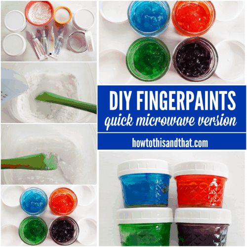 DIY Fingerpaint Recipe for Kids - Easy Microwave Version