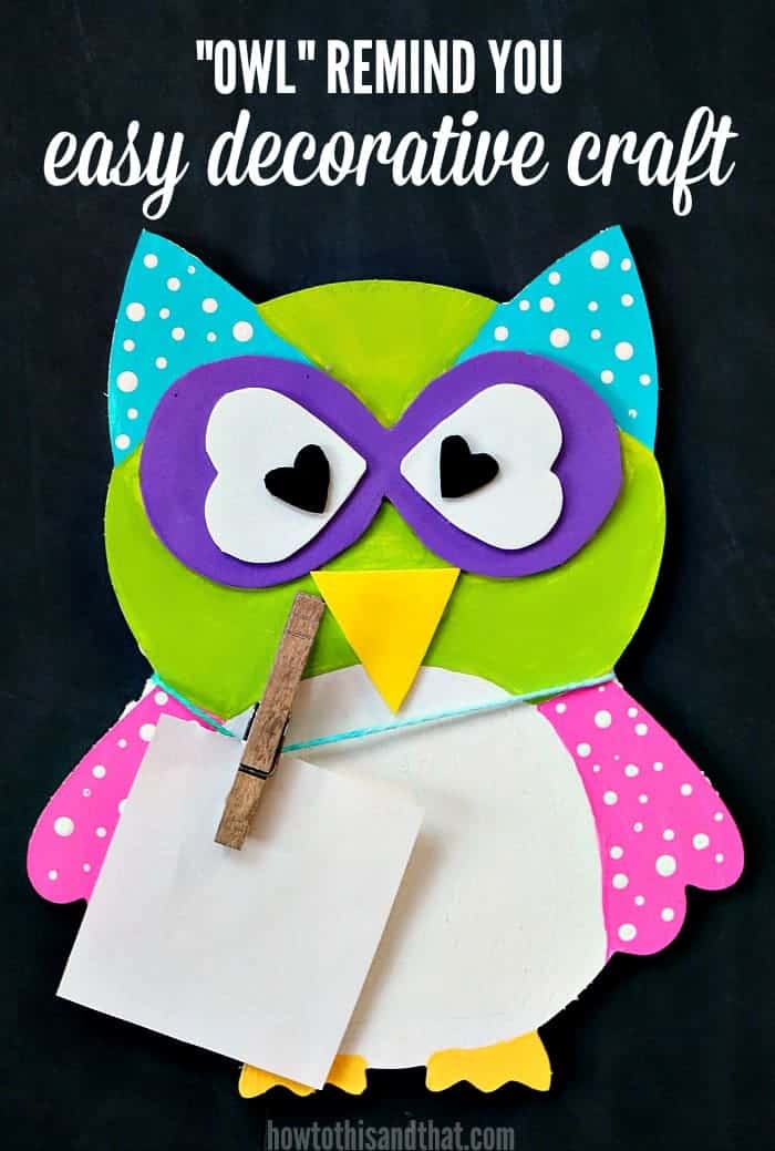 Cute and Easy Owl Craft for Kids