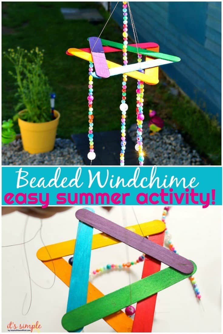 dollar tree craft for kids with beads. 