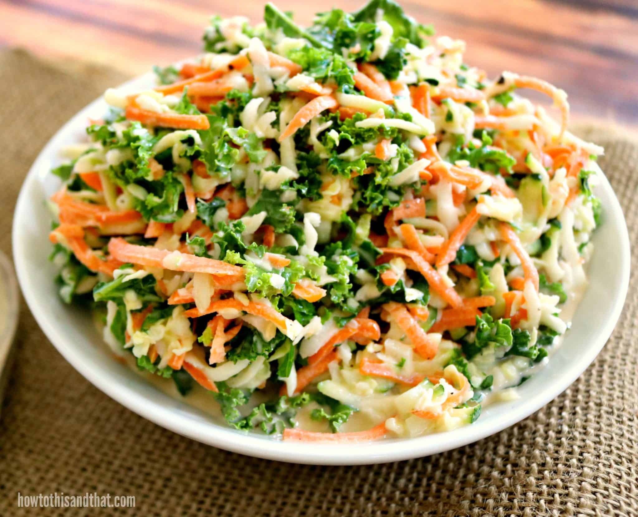 salad in a bowl.