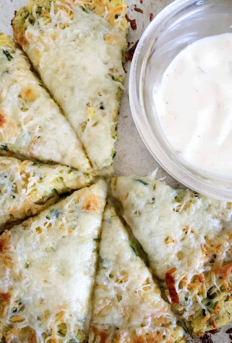 parmesan ranch zucchini pizza