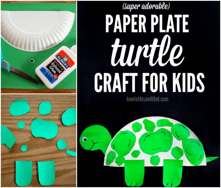 Easy Kids Craft Paper Plate Turtle