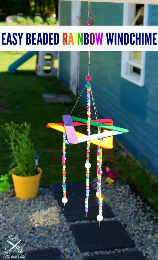 EASY Kids Craft- DIY Beaded Wind Chime- Dollar Store DIY