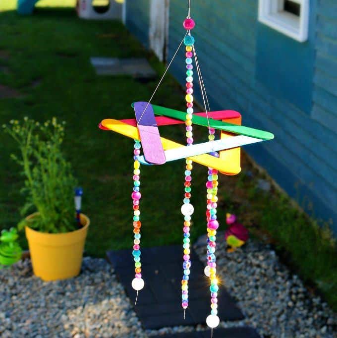 Easy DIY Beaded Wind Chime Craft for Kids- Dollar Store Beads