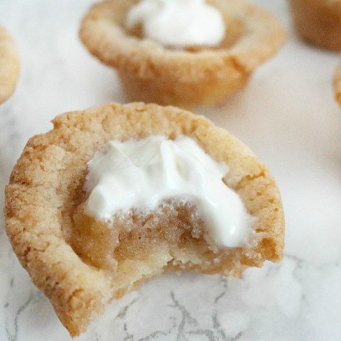 apple pie sugar cookie cups