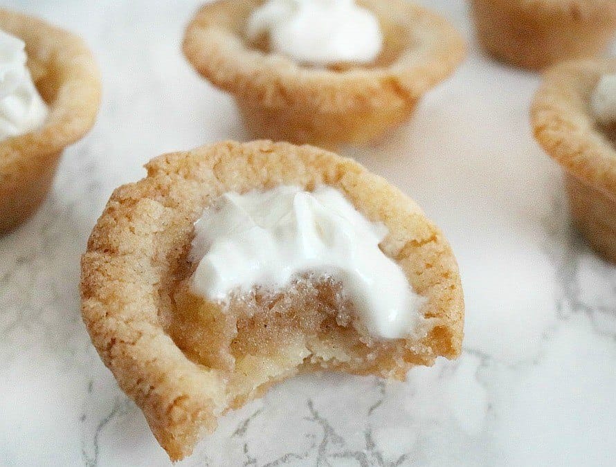 apple pie sugar cookie cups 