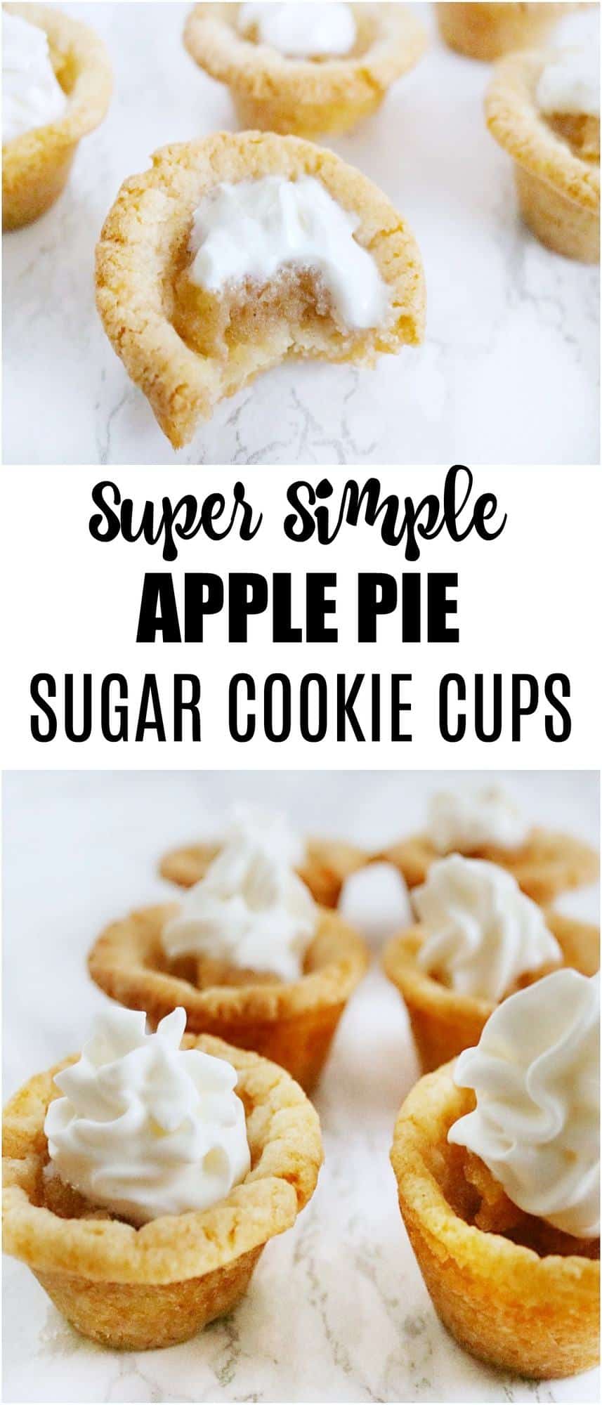 apple pie sugar cookie cups