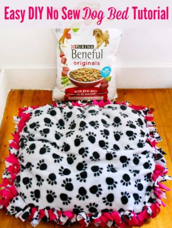 DIY No Sew Dog Bed Tutorial, Easy and Quick, Hand Tie