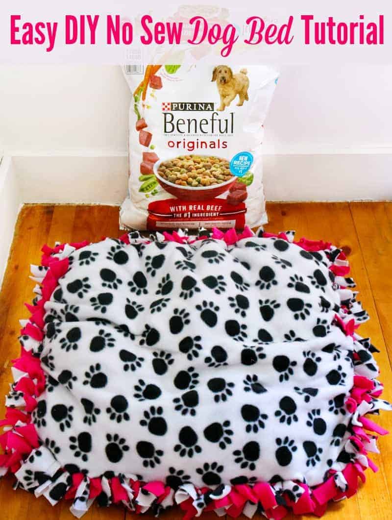 DIY No Sew Dog Bed