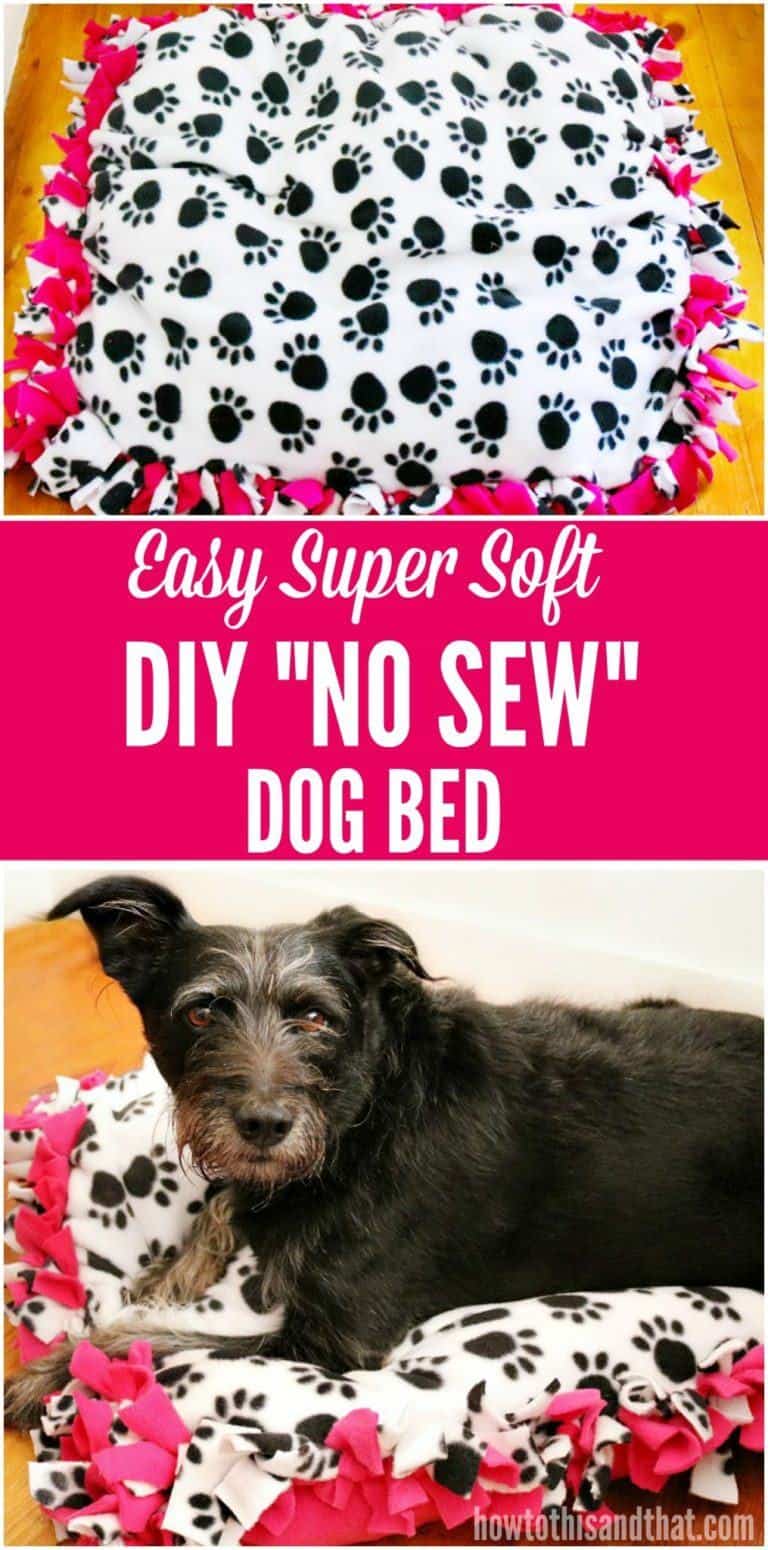 DIY No Sew Dog Bed Tutorial, Easy and Quick, Hand Tie