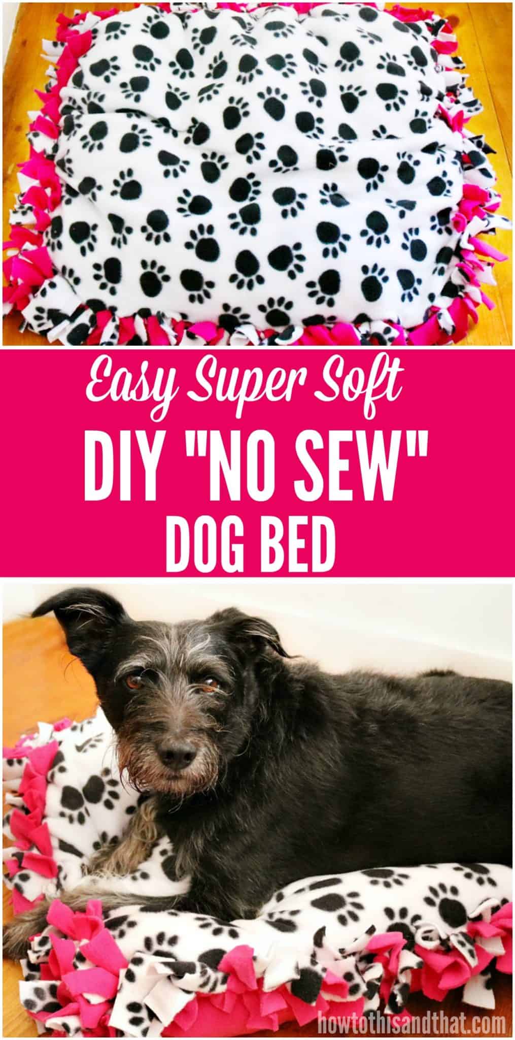 diy no sew dog bed 