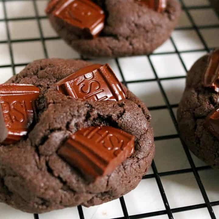 hersheys Dark Chocolate Chunk Brownie Cookies