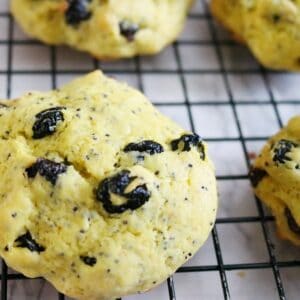 lemon poppyseed blueberry cookies