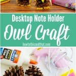 Desktop Note Holder Owl Craft