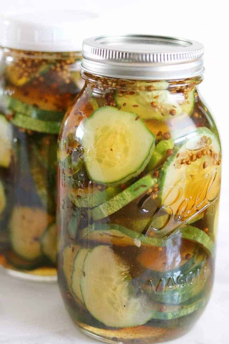 Refrigerator Pickles Sweet Bread Butter Style In 20 Minutes   Pickling 3 800x1200 