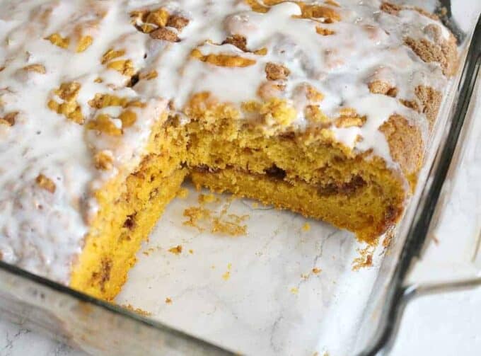 Pumpkin Coffee Cake & Cream Cheese Icing
