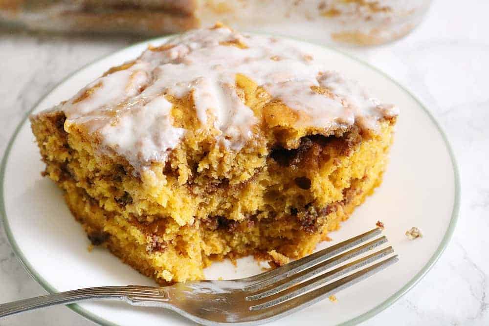 pumpkin swirl layered coffee cake