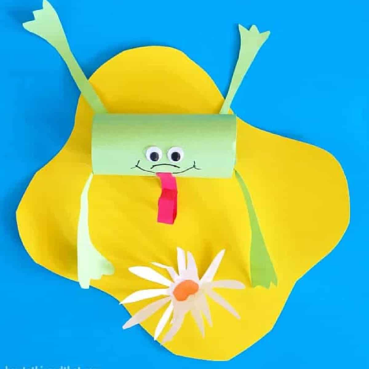 Toilet Paper Roll Frog Craft