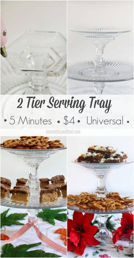 2 tier serving tray