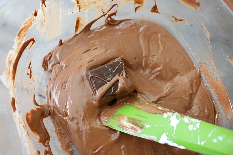 melted chocolate. 