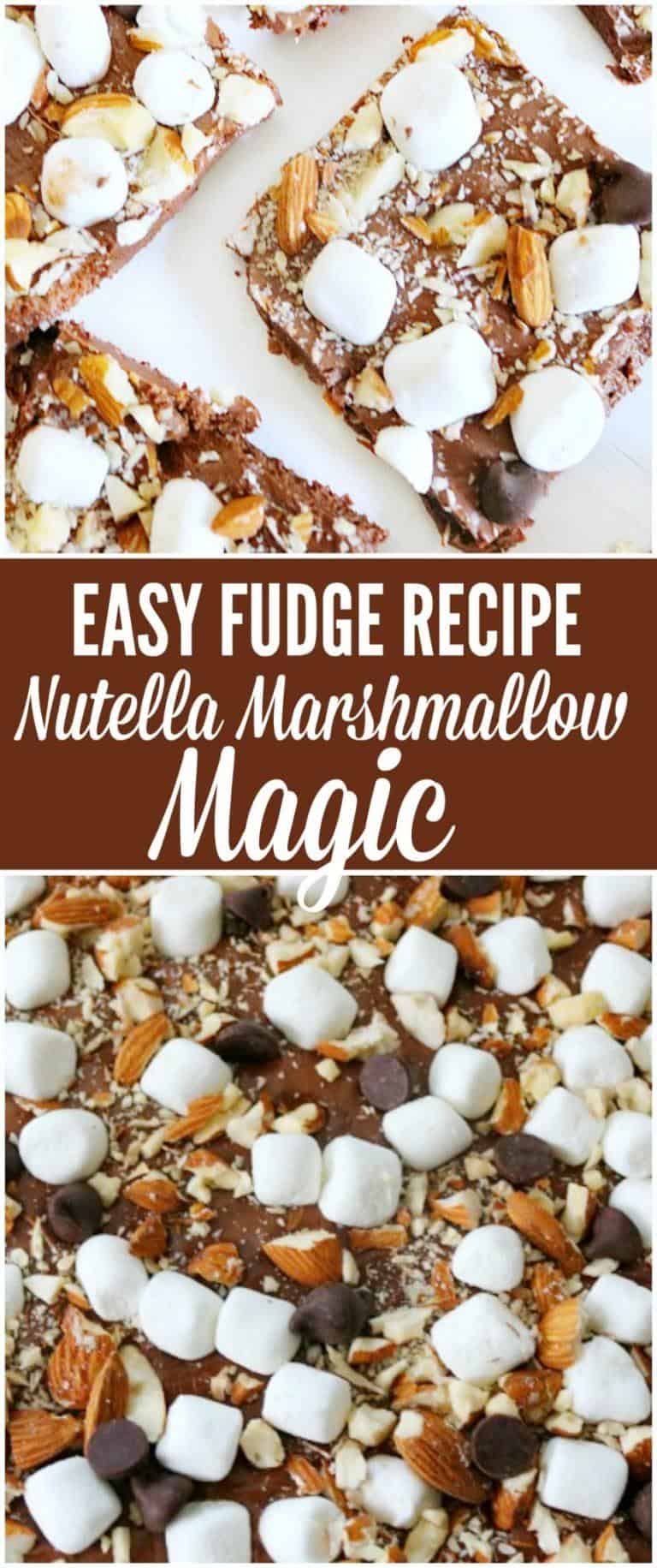 Easy Fudge Recipe Creamy Marshmallow Nutella Magic