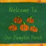 Handprint Pumpkin Patch Welcome Mat Craft