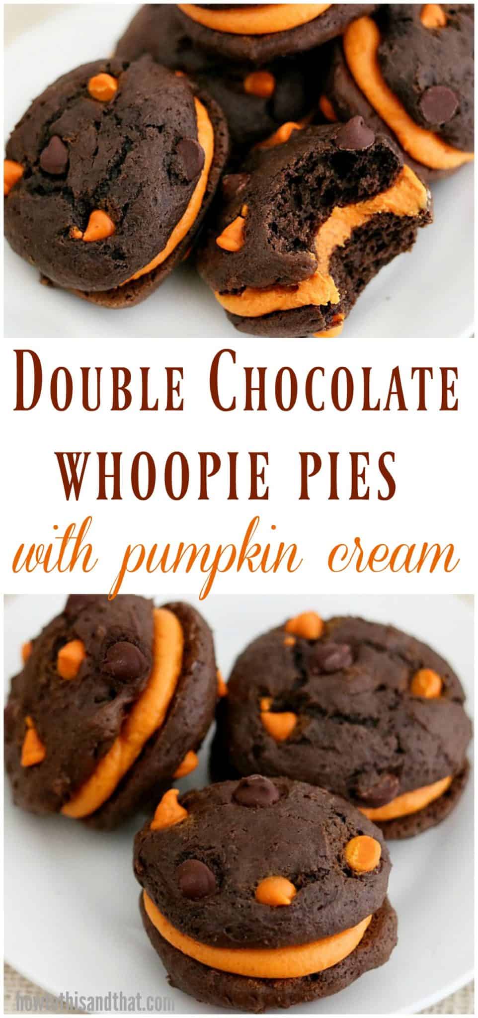 double chocolate whoopie pies
