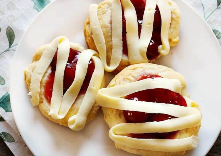 Easiest Cherry Cheesecake Danish Breakfast or Dessert