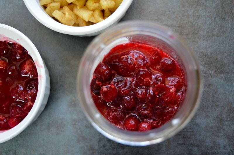 cranberry apple oats parfait