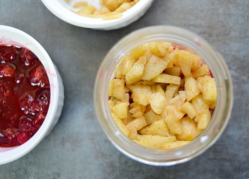 cranberry apple oats parfait