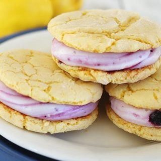 Lemon Blueberry Cream Cookies