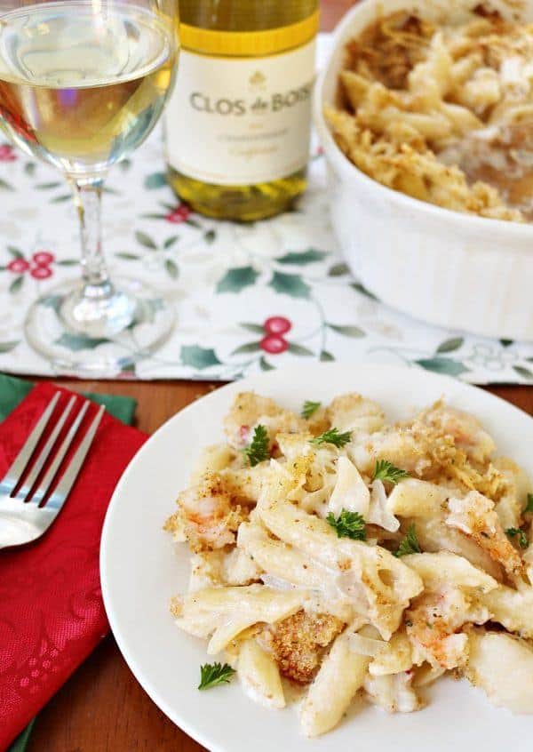 Creamy Seafood Pasta Bake- A Family Holiday Tradition