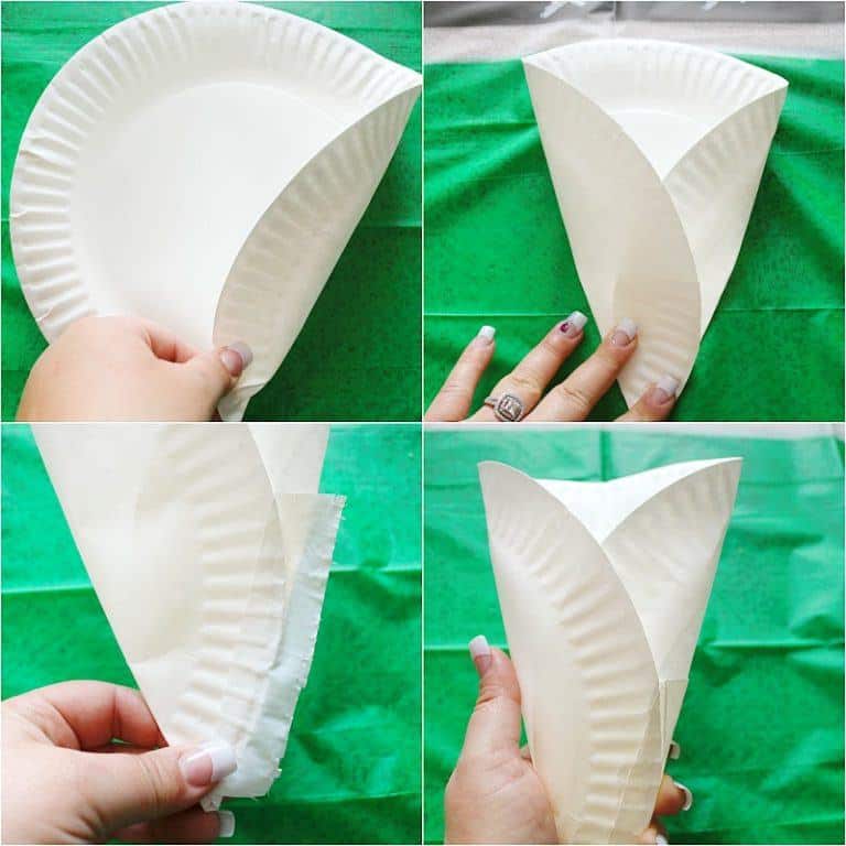 DIY Paper Plate Snack Cups For Game Day- Customize With Team Colors