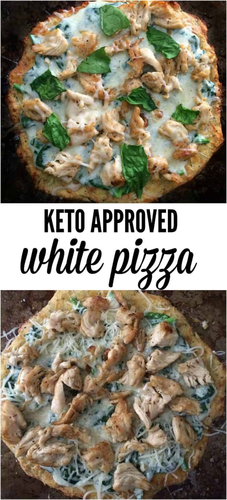 Keto Pizza, Grilled Chicken & Spinach Only 2.5 NET Carbs
